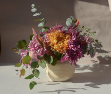Load image into Gallery viewer, White Stone Boucle Vase