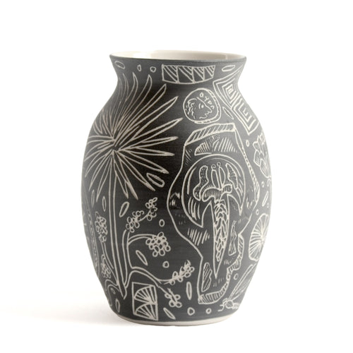 Alligator Fossil Vase