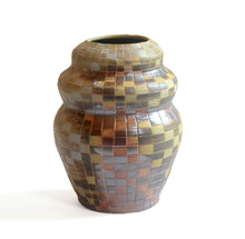 Load image into Gallery viewer, Wavy Crossword Wood Fired Vase