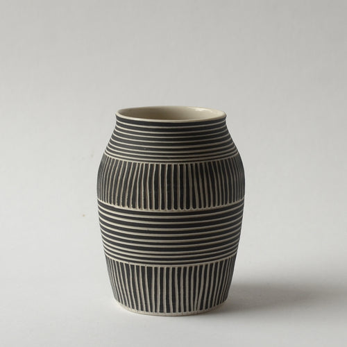 Directional Stripe Bud Vase