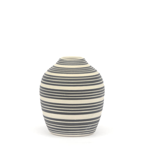 Elegant Bold Striped Bud Vase