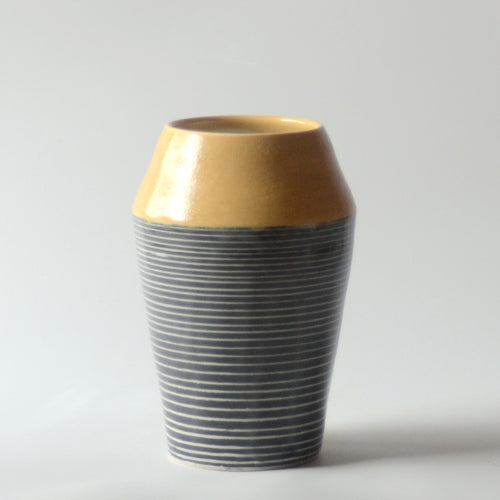 Goldenrod Top Linear Vase