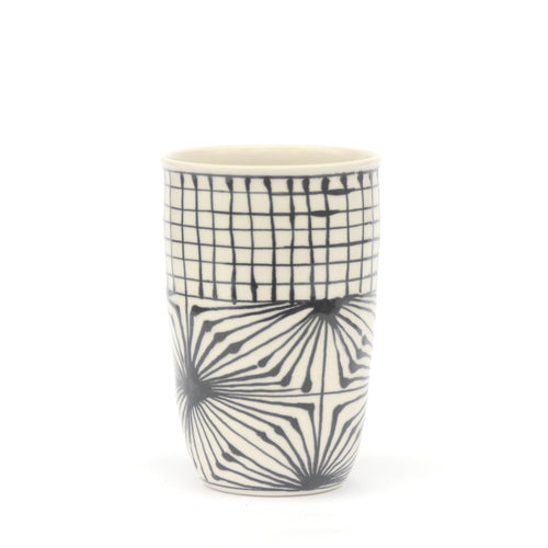 Grid Fineline Glaze Tumbler