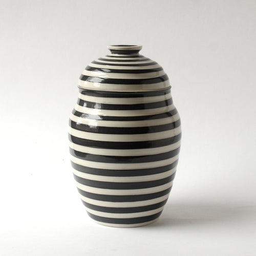 Striped Lidded Jar