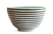 Load image into Gallery viewer, Striped Teal Mixing Bowl