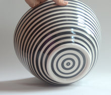 Load image into Gallery viewer, Striped Teal Mixing Bowl