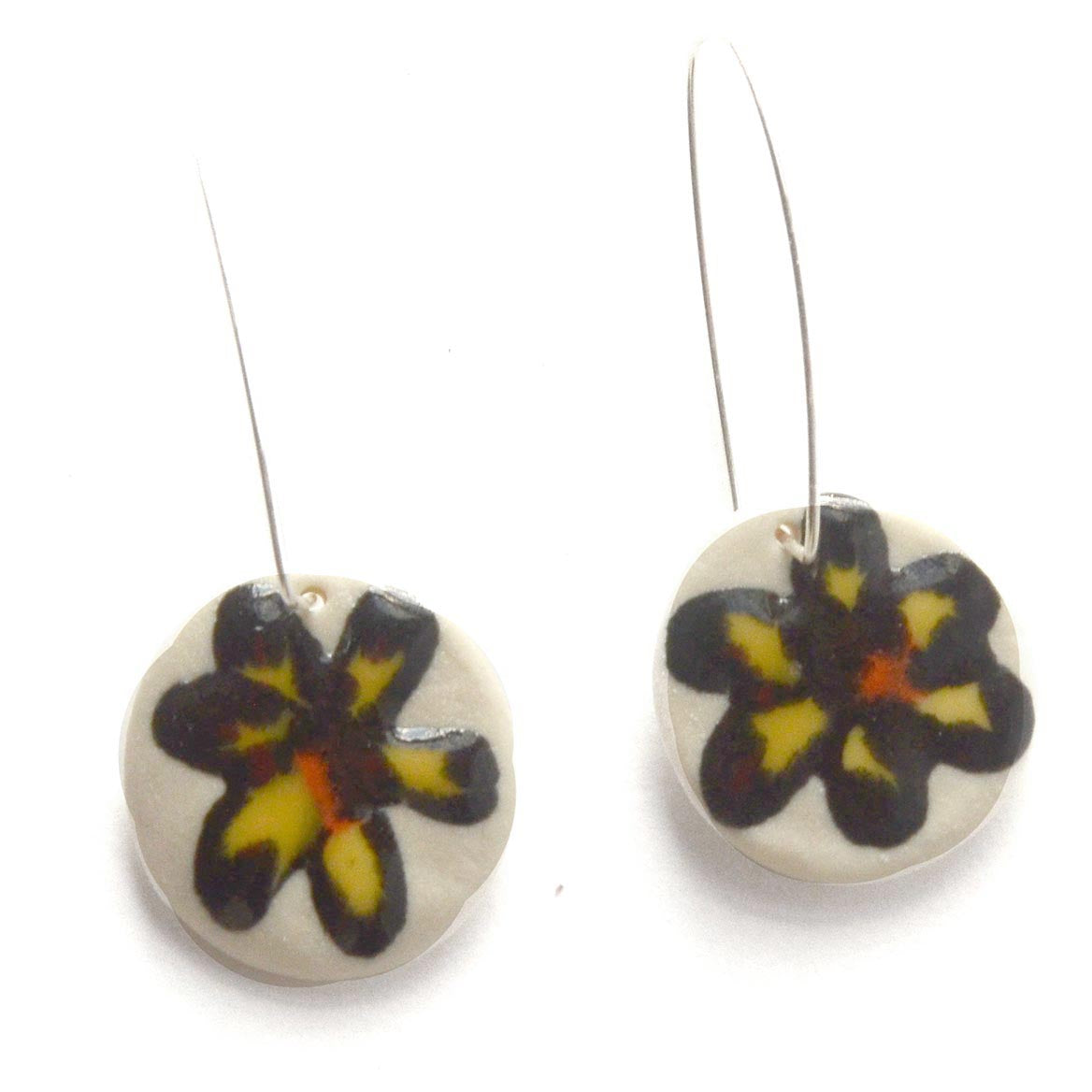 Yellow Flower Earrings