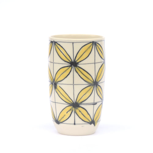 Yellow Flower Glaze Tumbler
