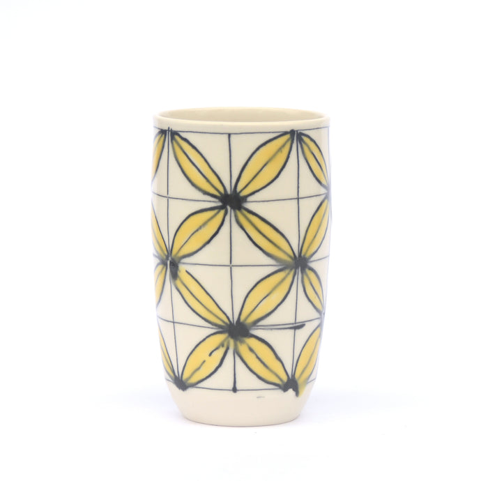 Yellow Flower Glaze Tumbler