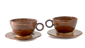 Tortise Shell Teacup Pair