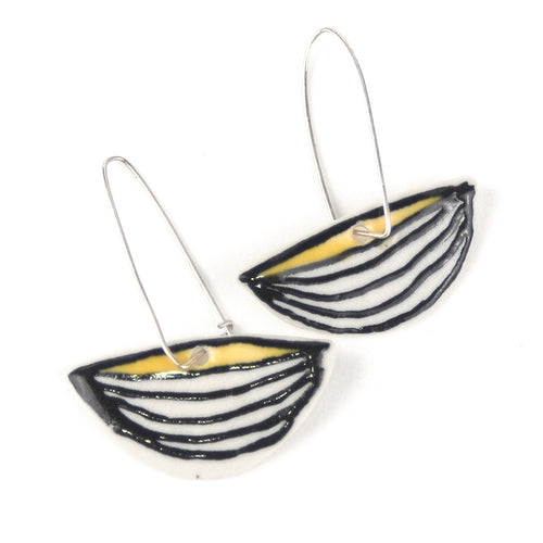 Yellow Swoop Earrings